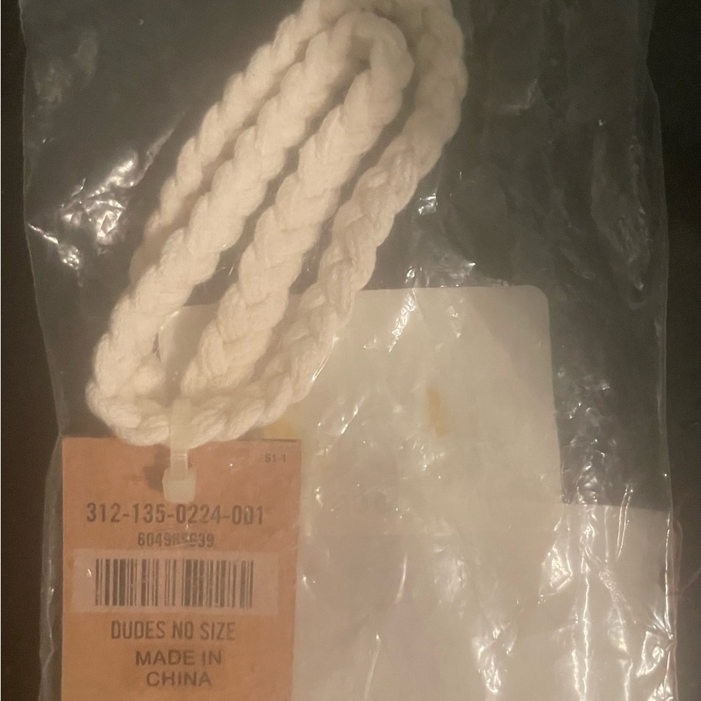Hollister White Braided Rope Bracelet. New.